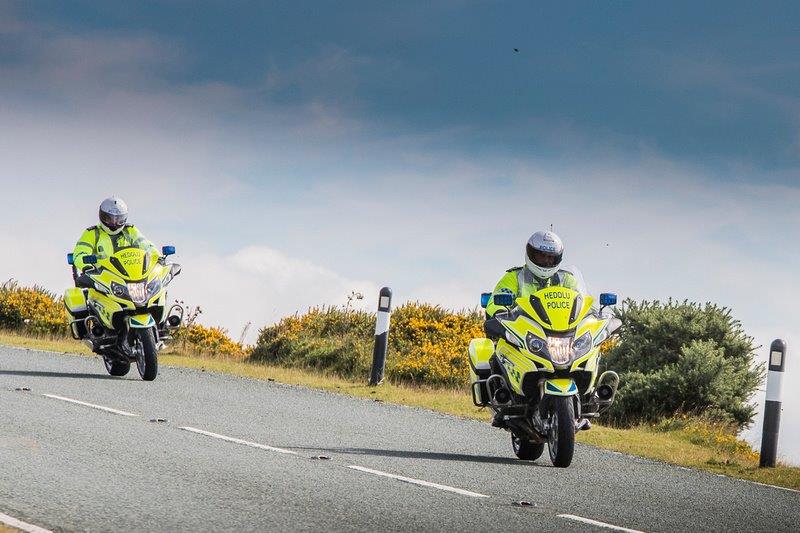 Photographs of police bikes