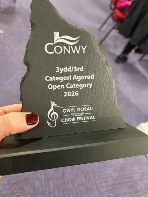 Photograph of the third prize trophy