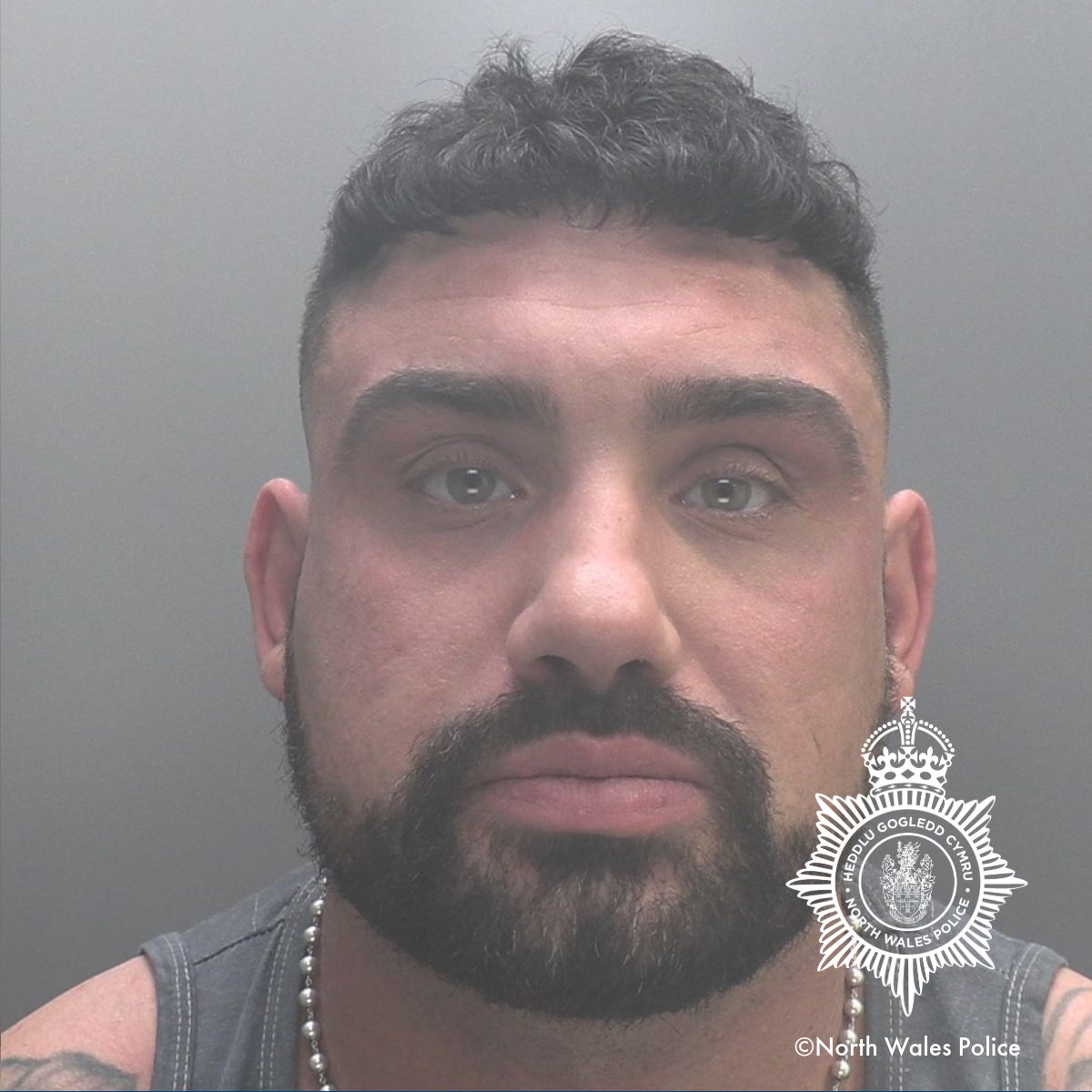 North Wales Police custody image of Jamie Cowell.