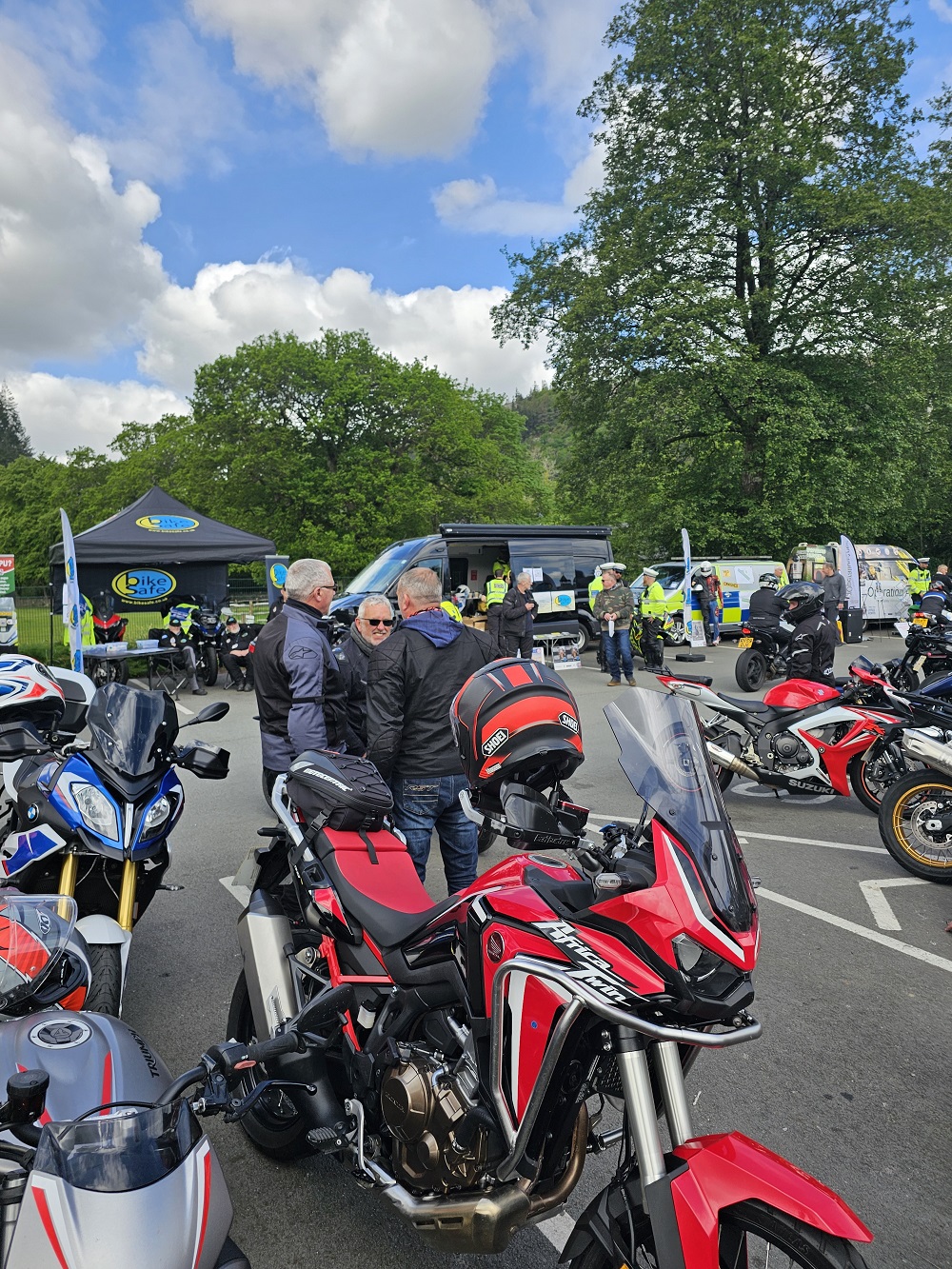 Photograph of motorcycles at the engagement day