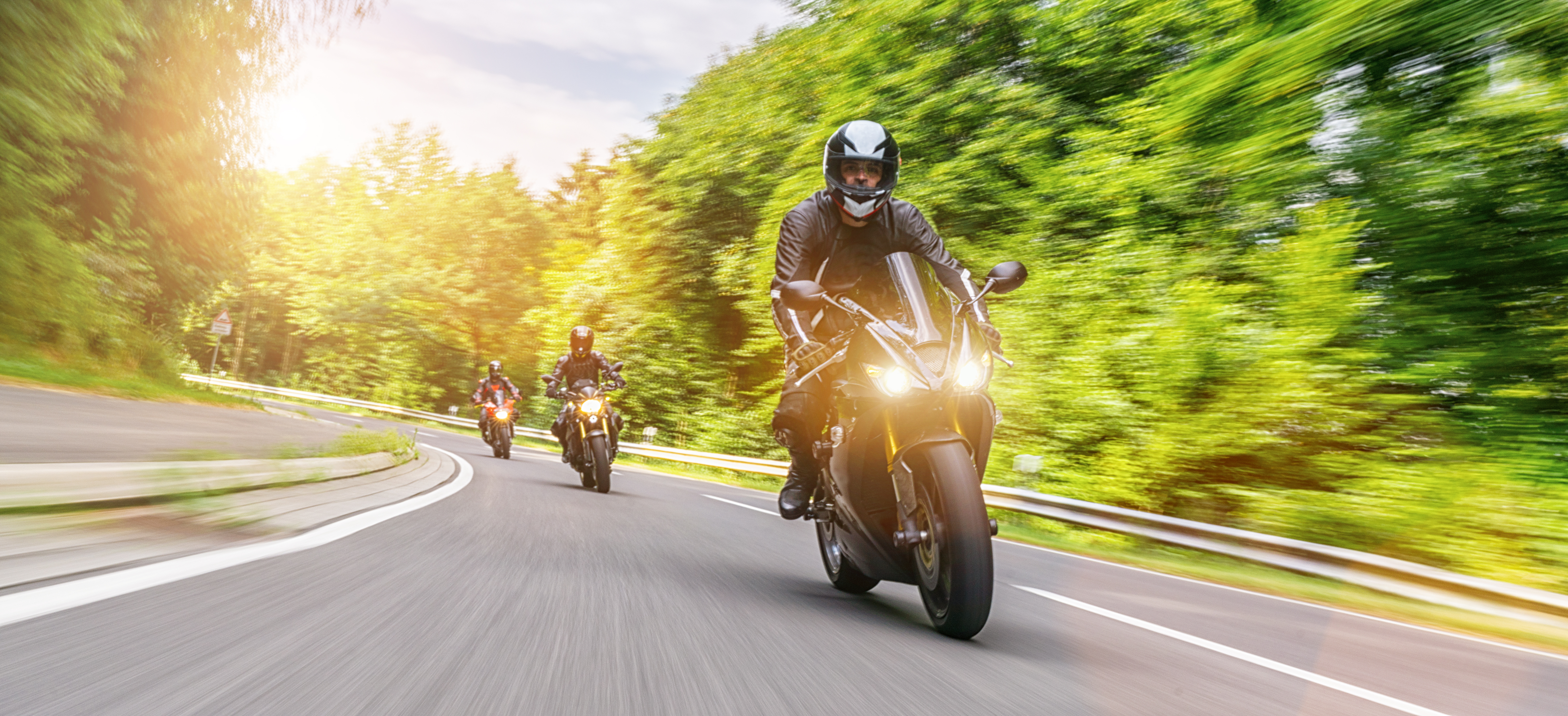 Photograph of motorcycles