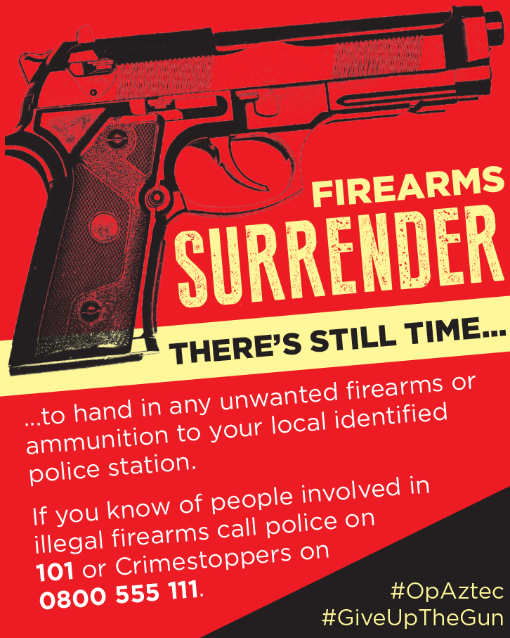 North Wales Police Take Part in Operation Aztec – Firearms Surrender