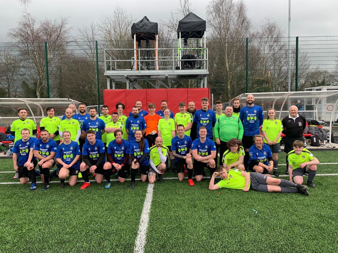 Wrexham Town police Station FC and Wrexham Inclusion players.