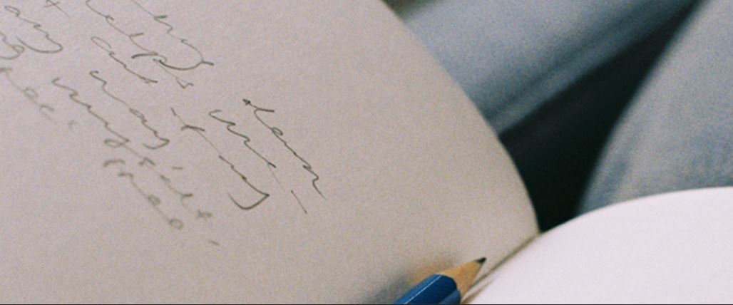 Photograph showing words written in a book