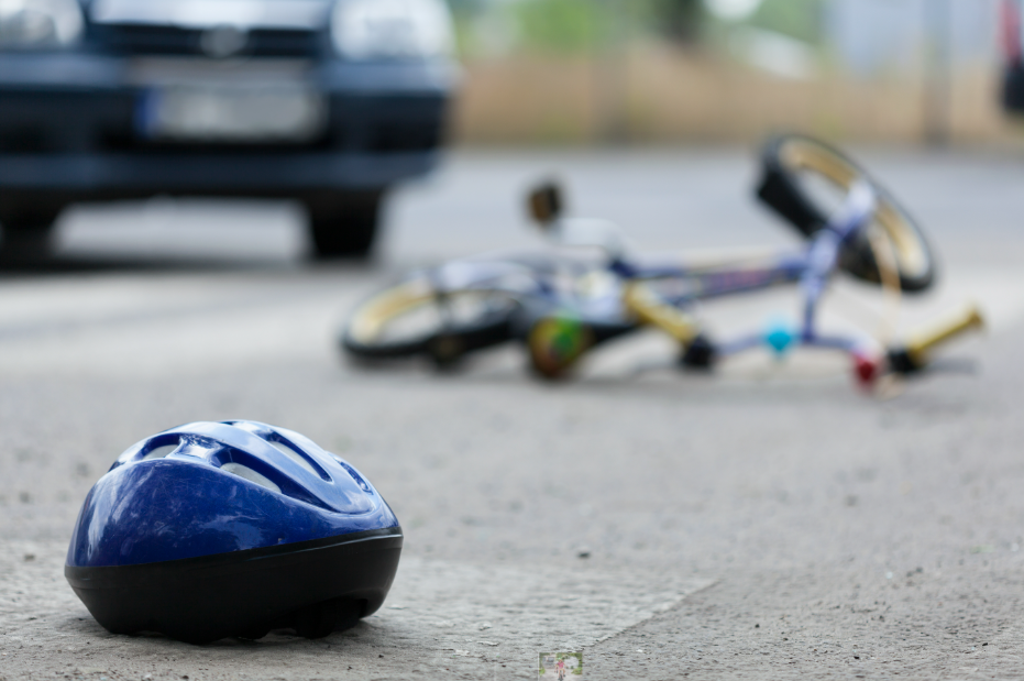 Generic photograph of a child's bike in the road