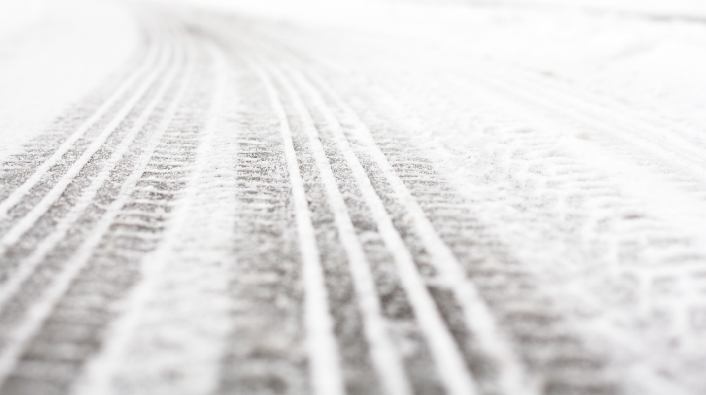 Photograph of a snowy road