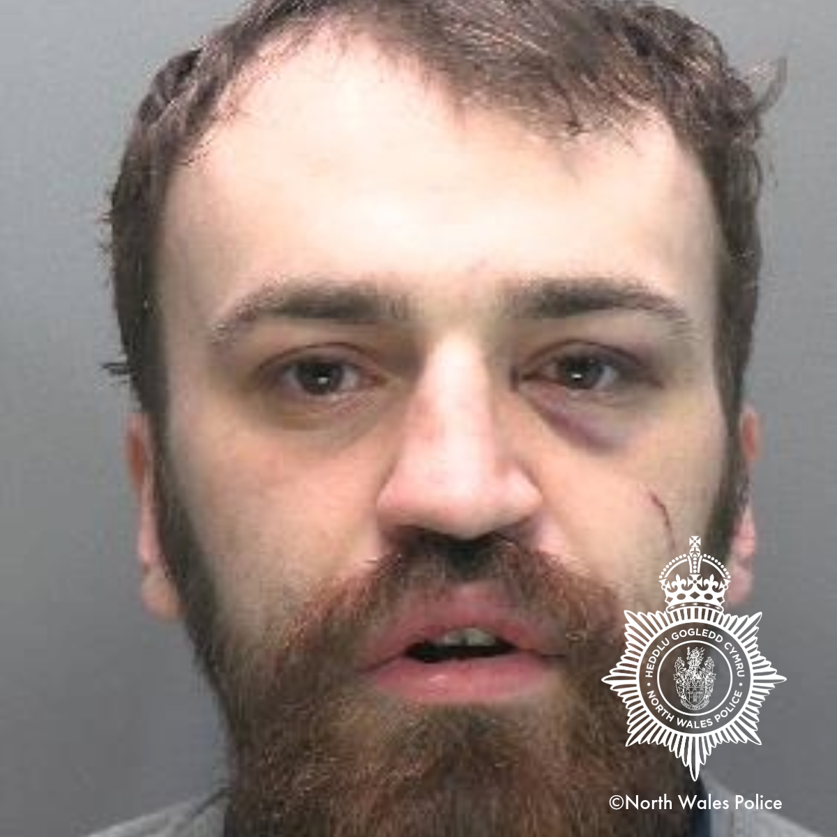 Custody image of Oliver Crossley: North Wales Police