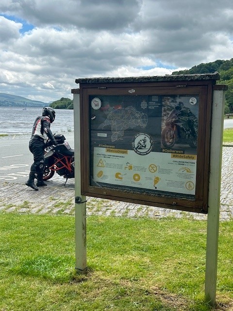 Photograph of the notice board in Bala