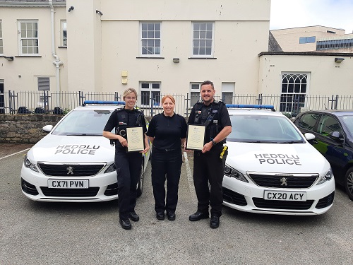 PC Owen, Superintendent Davies and Sgt Pugh