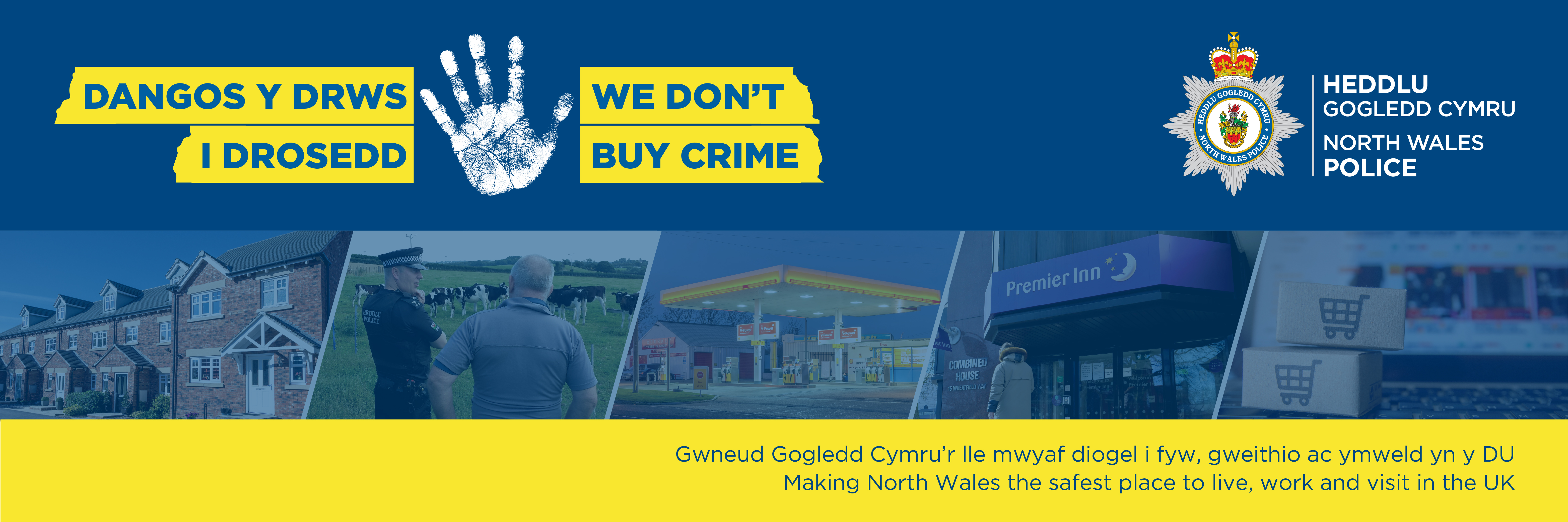 We don't buy crime logo